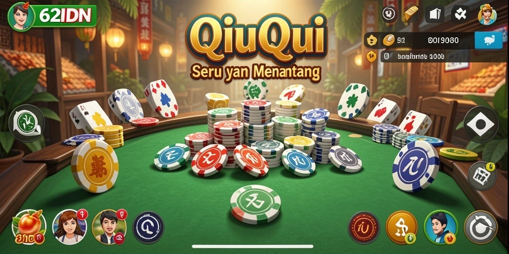 Gameplay seru dan menarik di 62IDN QiuQiu.
