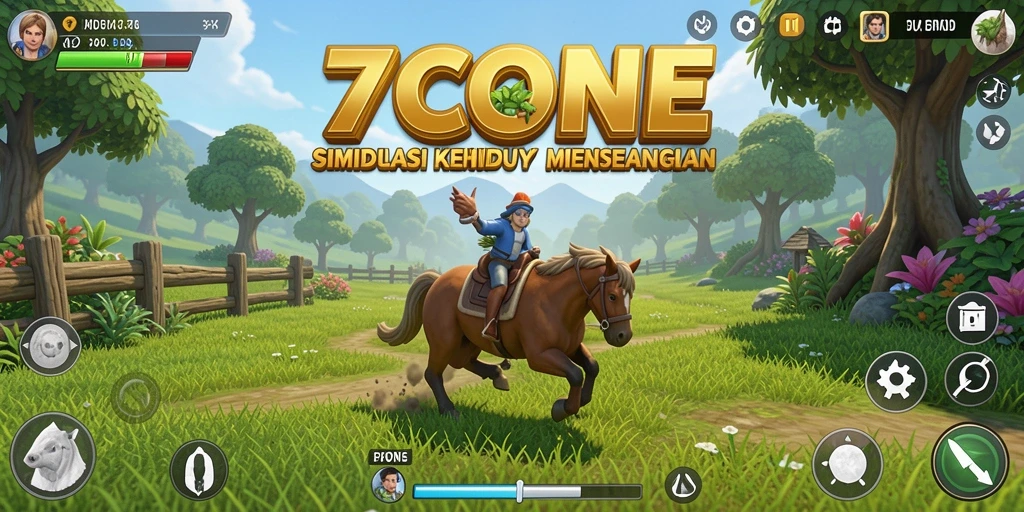 Gambaran gameplay mendalam dalam 7CONE yang interaktif.