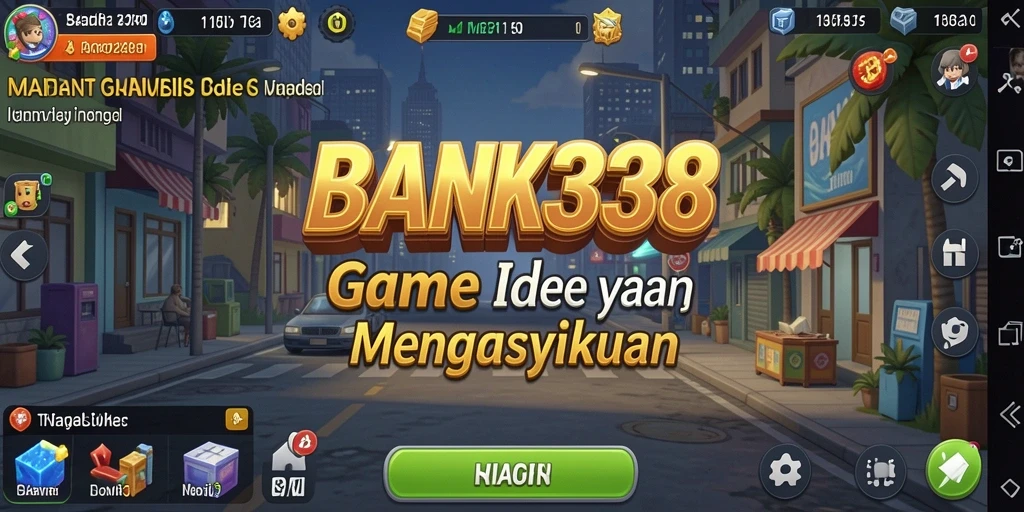 Tampilan gameplay menarik dari BANK338 dalam genre Idle.