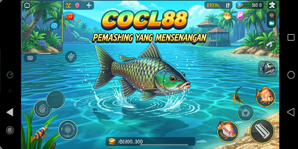 Screenshot gameplay COCOL88 menampilkan pengalaman memancing yang realistis.