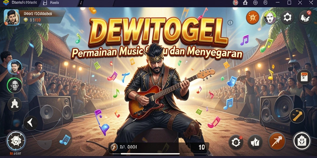Tampilan menarik dari gameplay DEWITOGEL yang penuh aksi musik.