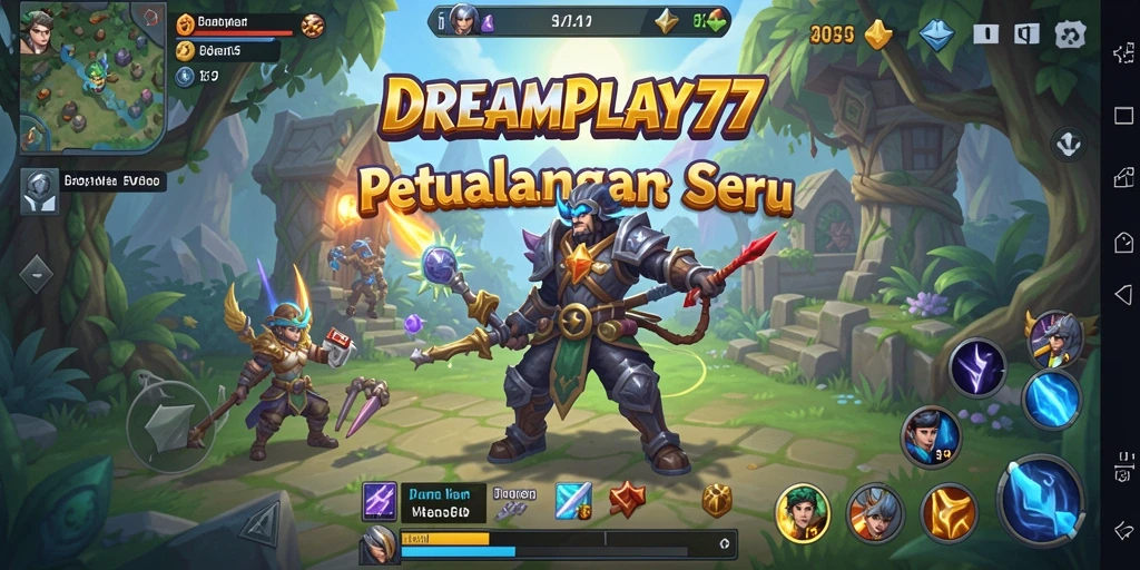 Tampilan gameplay seru dalam petualangan RPG DREAMPLAY77.