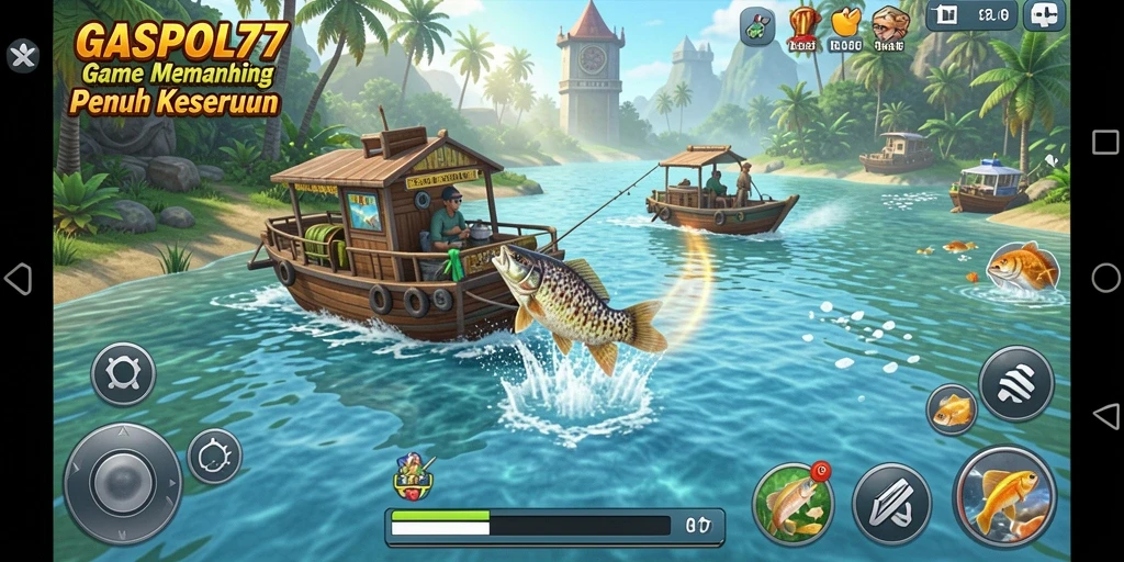 Tangkapan ikan besar dalam gameplay GASPOL77.