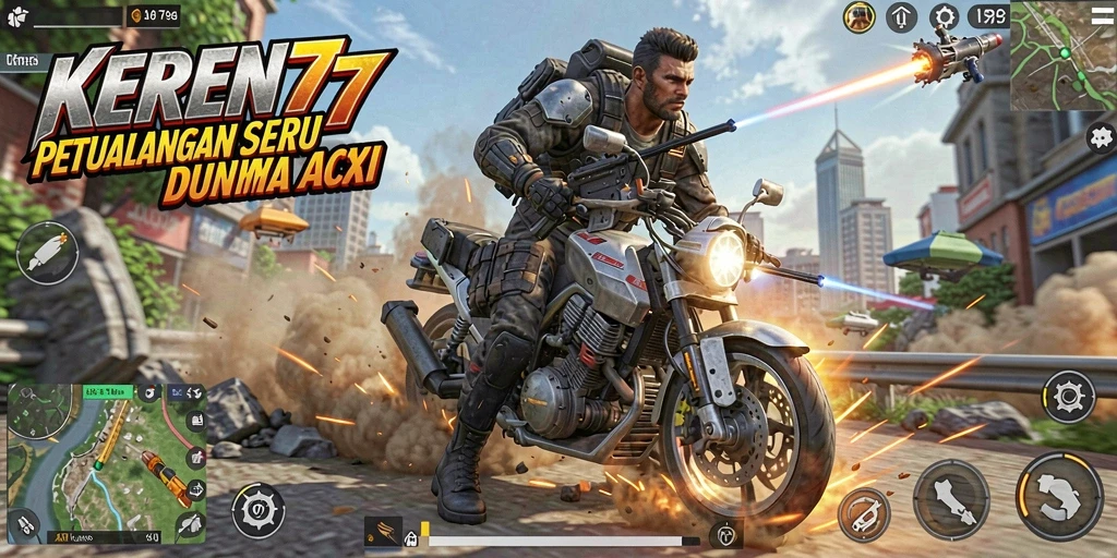 Tampilan gameplay KEREN77 yang penuh aksi dan keseruan.