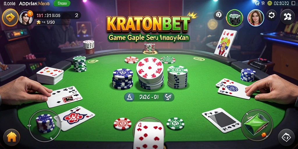 Tangkapan layar menunjukkan gameplay Gaple yang seru di KRATONBET.