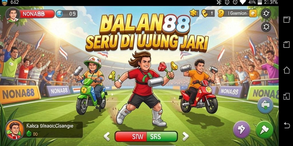 Screenshot <strong>NONA88</strong> menampilkan aksi balapan yang mendebarkan.