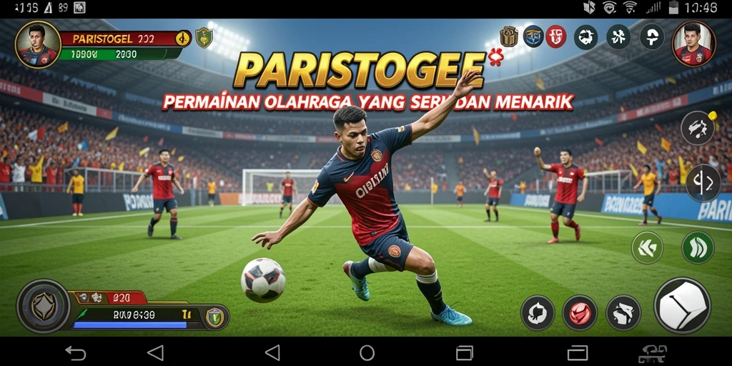Tampilan menarik gameplay olahraga PARISTOGEL yang mendebarkan.