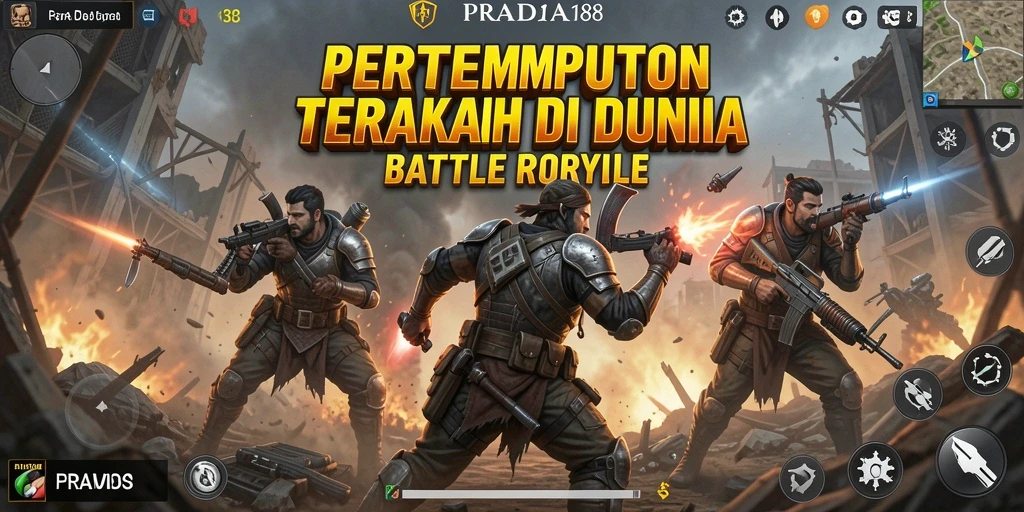 Gameplay seru PRADA188 dengan pertempuran Battle Royale yang mendebarkan.