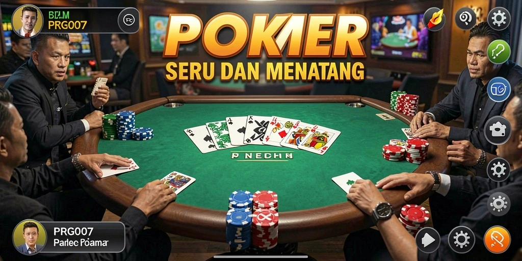 Tampilan gameplay Poker yang seru dan menantang di PRG007.