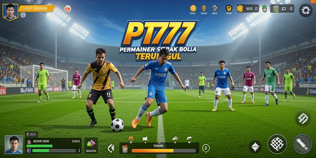 Tampilan gameplay PT777 yang mendebarkan dalam pertandingan sepak bola.