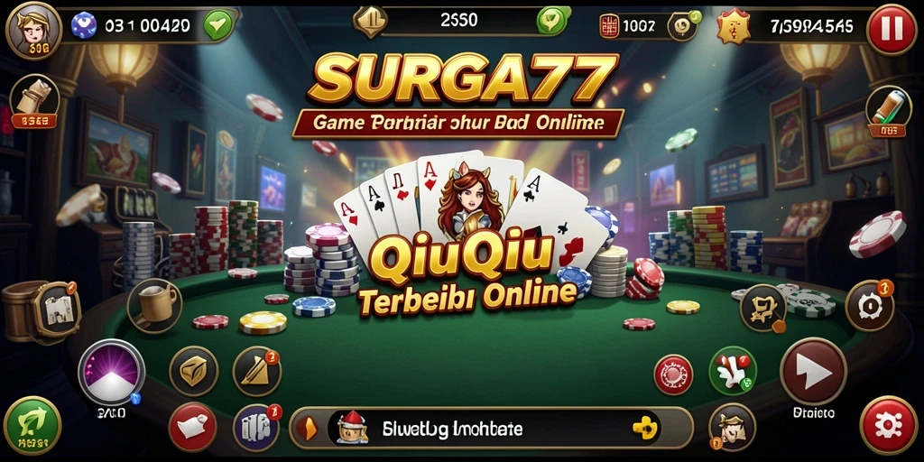 Tampilan gameplay SURGA77 yang seru dan menarik dalam permainan QiuQiu.