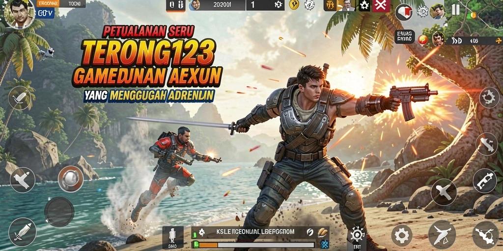 Tampilan gameplay seru di game aksi TERONG123 dengan duel menegangkan.